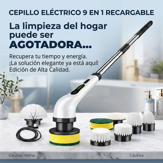 CEPILLO ELECTRICO DE LIMPIEZA 9 EN 1