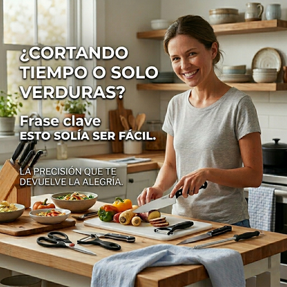 SET DE CUCHILLOS COCINA 9 EN 1